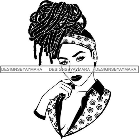 Afro Woman Svg Dreadlocks Queen Afro Hair Headband African Etsy