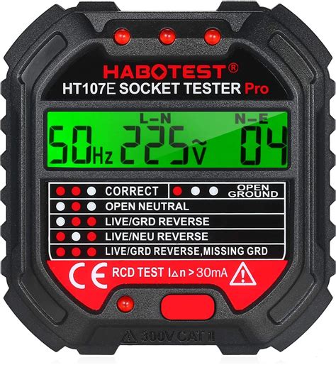 Habotest Gfci Outlet Tester With Voltage Display V Socket Tester