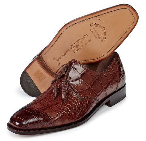 Mauri Impero 1029 Hand Painted Burnished Sport Rust Genuine Alligator