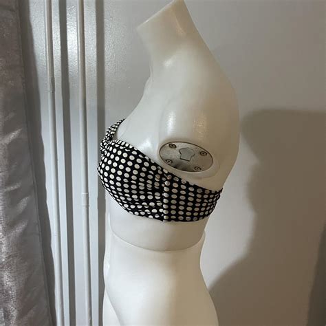 Zimmermann Swim Wide Link Polka Dot Bikini Top Sz4 Depop