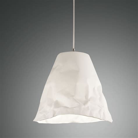 Fabas Luce Crumple Pendelleuchte E27 1X40W Weiss