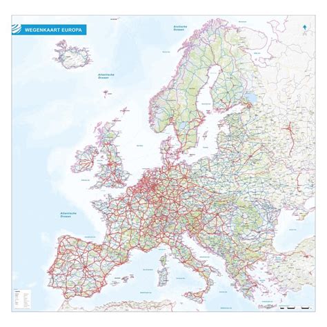 Wegenkaart Europa Xl Vector Map Kaarten Wegenkaarten Europa