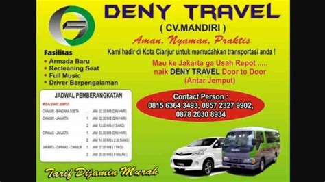 Travel Cianjur Jakarta Harga Tiket Dan Jadwal