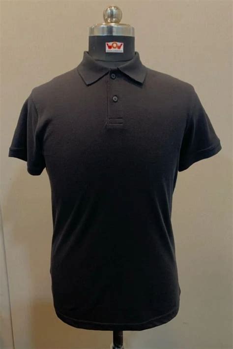 Plain Wow Black Polycotton Men Polo T Shirt At Rs Piece In Mumbai