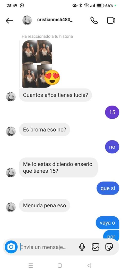 Lucía on Twitter lógicamente no tenía 15 pero bueno