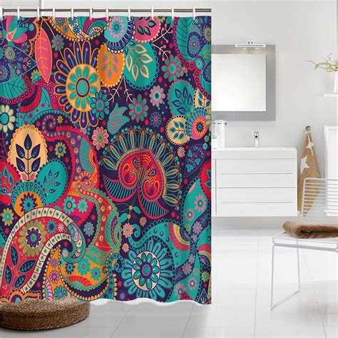 Amazon Mandala Shower Curtain Waterproof Indian Bohemian Colorful