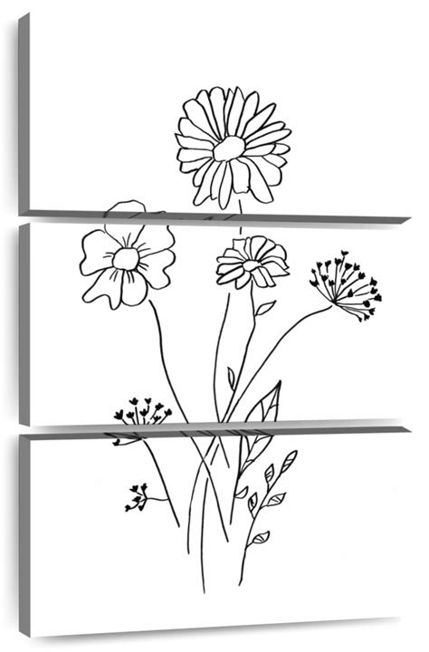Minimal Flower Bouquet Wall Art