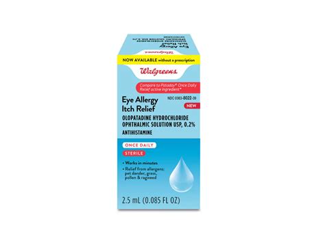 Walgreens Eye Allergy Itch Relief 0085 Fl Oz25 Ml Ingredients And