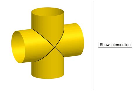 Intersection Of Two Cylinders Geogebra