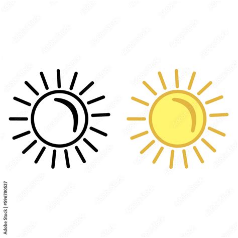 Sun Icons Weather Icons Vector Weather Icons Sunny Weather Forecast