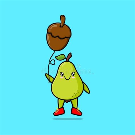 Pear Character Flat Design Stock Illustrations Pear Character