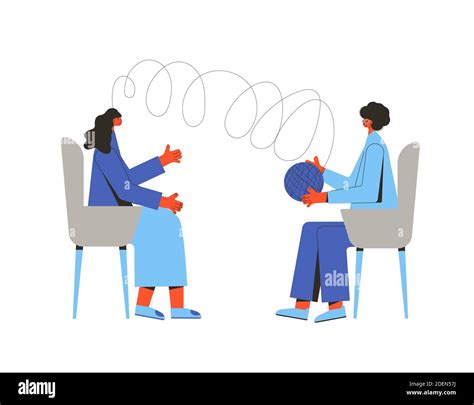 Psychotherapy Counseling Female Patient With Psychologist Sitting And