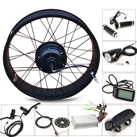 Ebike 36v 350w Electric Bicycle Kit For 20x4 0 Inch Wheel Motor Kettle Battery Led Lcd Electric