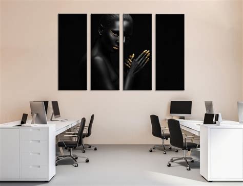 Beautiful Woman Wall Art Black Woman Canvas Print Black Wall Etsy