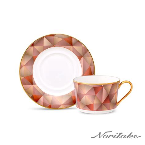 Noritake 繽紛萬花筒 金邊咖啡單客杯 禮盒提袋骨瓷 Pchome 24h購物