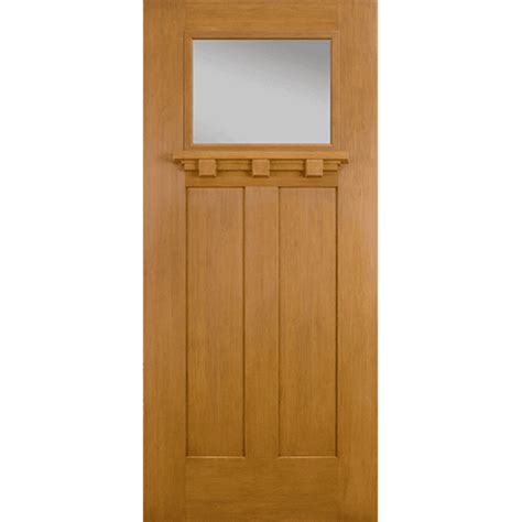 Craftsman Fiberglass Entry Door With Dentil Shelf Glass Designs