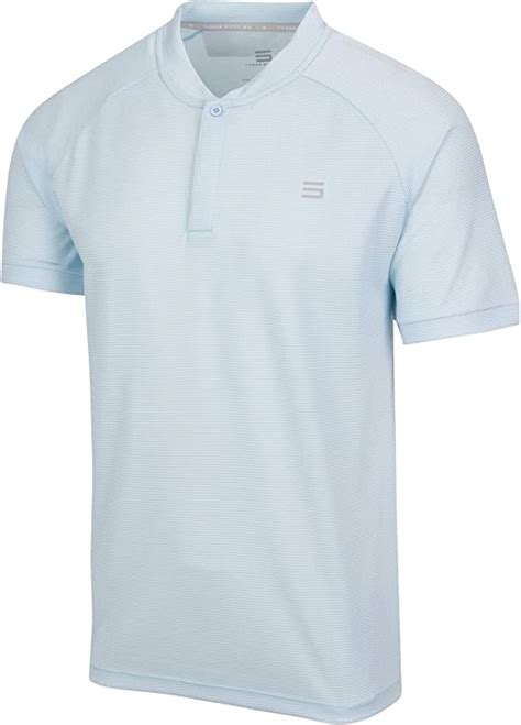 Three Sixty Six Mens Collarless Golf Polo Shirts