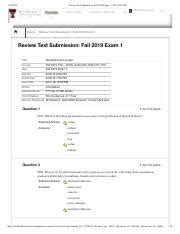 Review Test Submission Fall Exam Fall Ttu Pdf