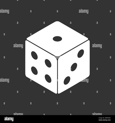 White Dice Isolated On Gray Background Vector Illustration Stock Photo