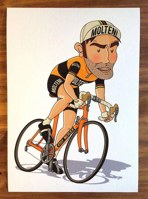 Eddy Merckx Cycling Wall Art Print Etsy