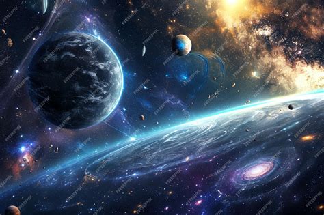Premium Photo Deep Space Planets And Stars Science Fiction Wallpaper