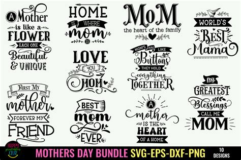 Mothers Day Svg Bundle I Mom Quotes Svg Graphic By Happy Printables Club · Creative Fabrica