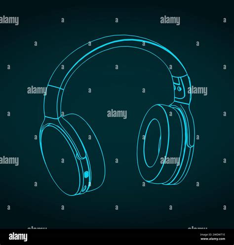 Stylized Vector Illustration Of Isometric Blueprint Of Wireless