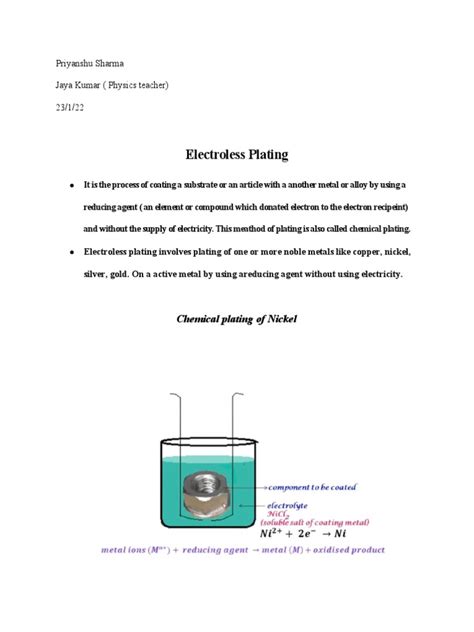 Electroless Plating | PDF