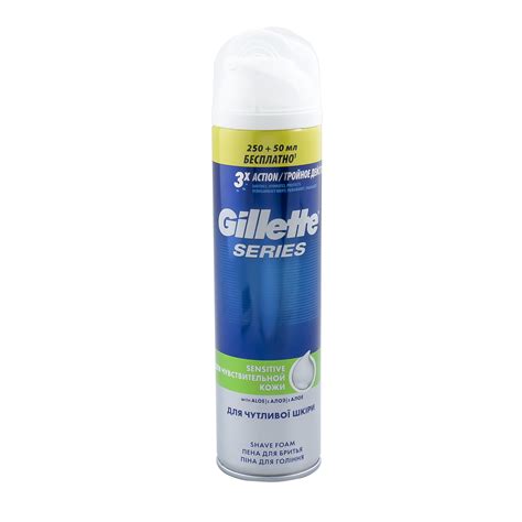 Пена для бритья, Gillette Sensitive, 250+50 мл - купить в интернет ...