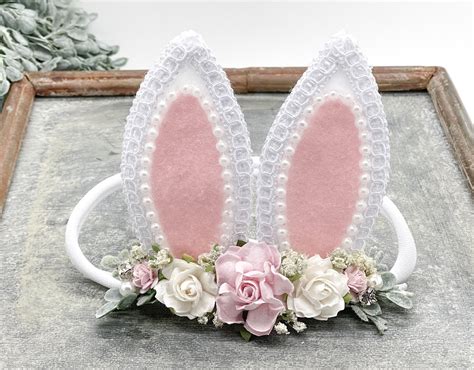 Pink Bunny Ears Headband Easter Headband Baby Bunny Headband Bunny