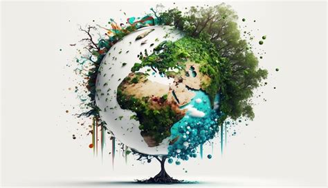 Premium Ai Image World Earth Day Concept Illustration Of The Green