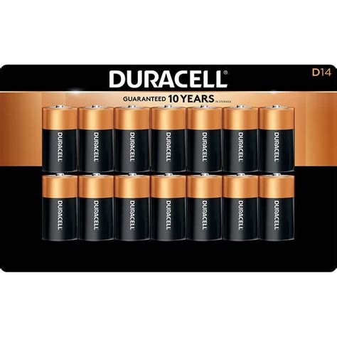 Duracell D 15v Coppertop Alkaline D14 Batteries 14 Pack