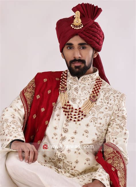 Dulha Wear Sherwani In Art Silk Fabric