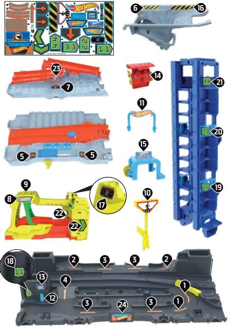 Hot Wheels Hkx48 4b70g2 City Ultimate Garage Playset Instructions