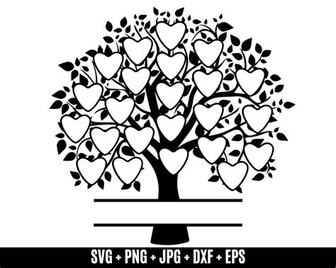 Árbol Genealógico Svg 23 Miembros Árbol De La Vida Svg Etsy México