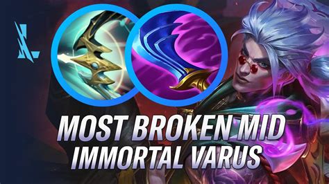 MOST BROKEN MID LANER IN WILD RIFT IMMORTAL VARUS GAMEPLAY