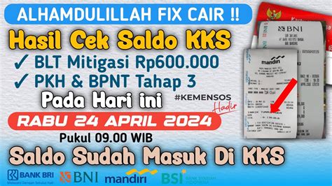 Real Hasil Cek Saldo Blt Mitigasi Pkh Bpnt Tahap Pada Hari Ini