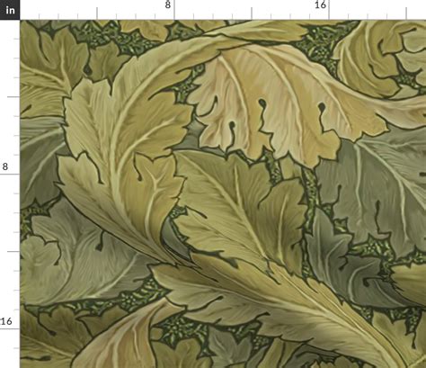 William Morris Acanthus Leaves Wallpaper Fabric Spoonflower