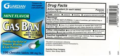 Dailymed Gas Relief Simethicone Tablet Chewable