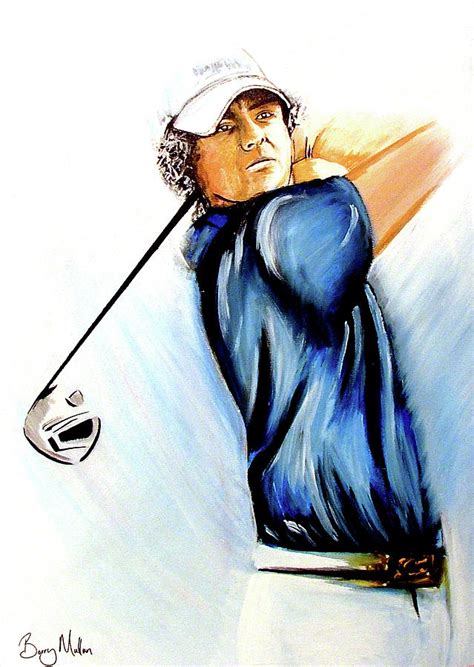 Rory McIlroy Painting By Barry Mullan Fine Art America