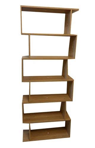 Powder Coated Plywood Wall Mounted Wooden Bookshelf 6 Shelves At Rs