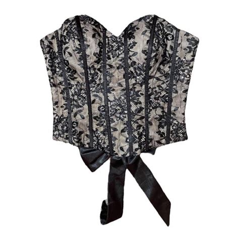 Regency Corset Lace Corset Bustier Lingerie Top Siz Gem