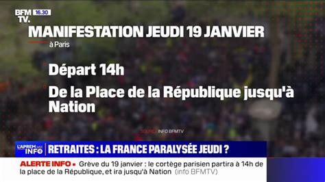 Gr Ve Du Janvier Le Cort Ge Parisien Partira H De La Place De