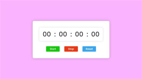 Simple Stopwatch Project Using Html Css And Javascript Youtube