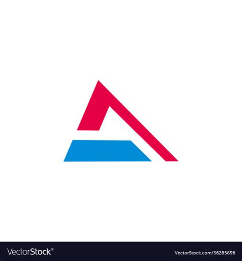 Abstract Letter A Triangle Arrow Geometric Logo Vector Image