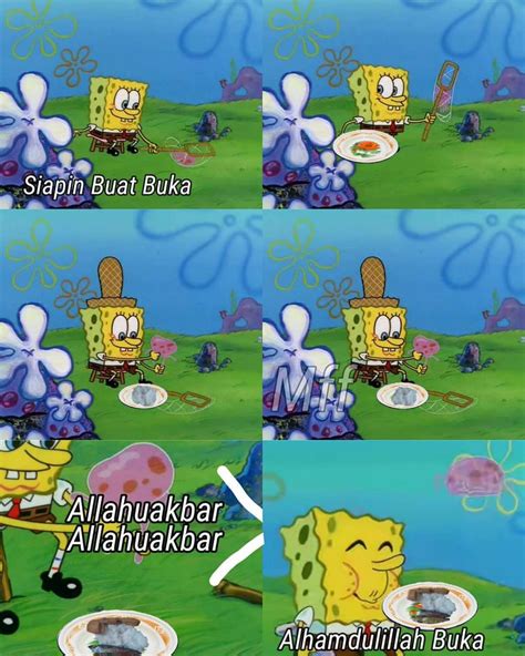 Potret Kocak Warga Bikini Bottom Jalani Puasa Ramadan Squidward Kuat Nahan Emosinya Nggak Ya