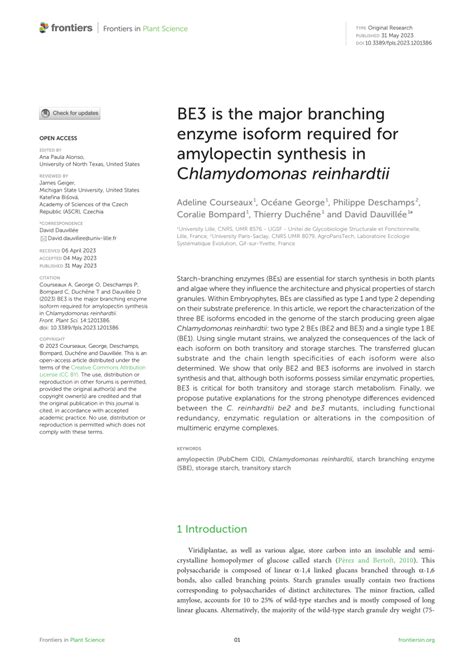 (PDF) BE3 is the major branching enzyme isoform required for ...