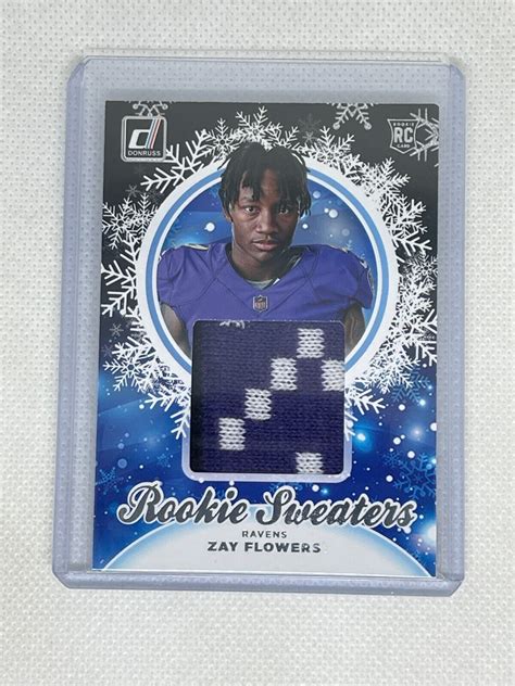 Zay Flowers Panini Donruss Rookie Holiday Sweaters Relic Rc Ravens