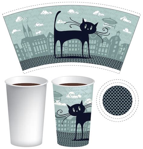 Premium Vector Paper Cup Template For Hot Drinks