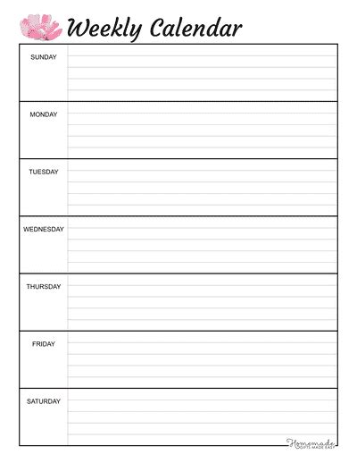 2024 Weekly Calendar Template Pdf Fillable - Xylia Darlleen